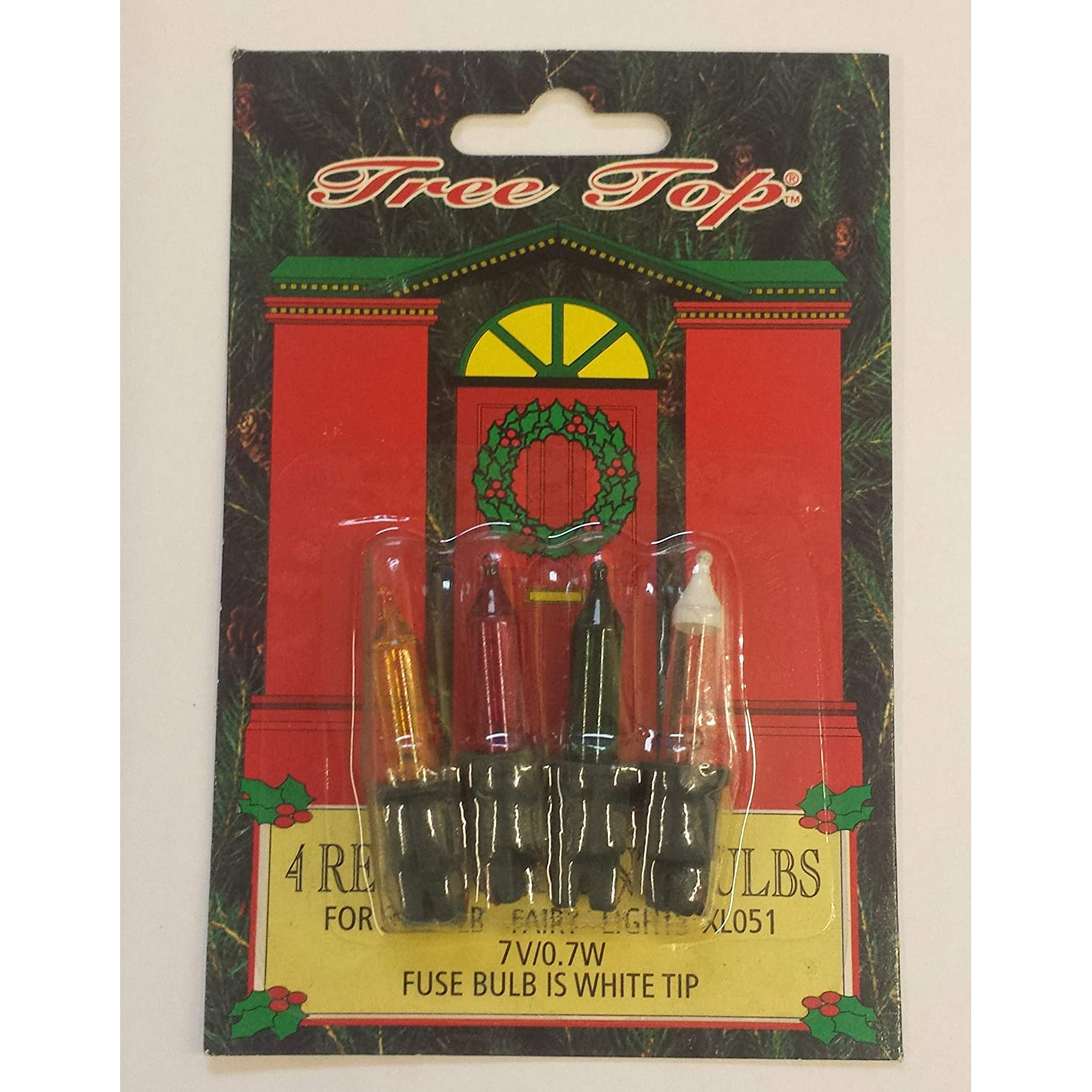 4 Replacement Multi Coloured Bulbs For 35 Bulb Fairy Lights 7v / 0.7w