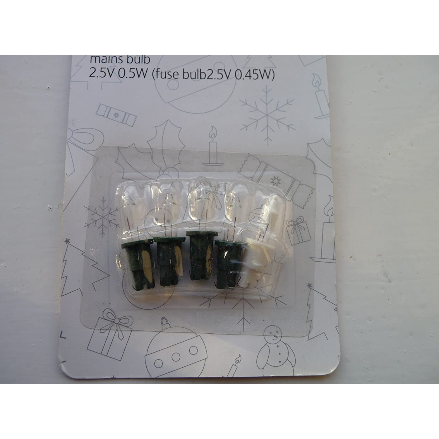 Pack of 5 Coloured Push In Spare Fairy Bulbs 5v 0.7w 0.14a (S33