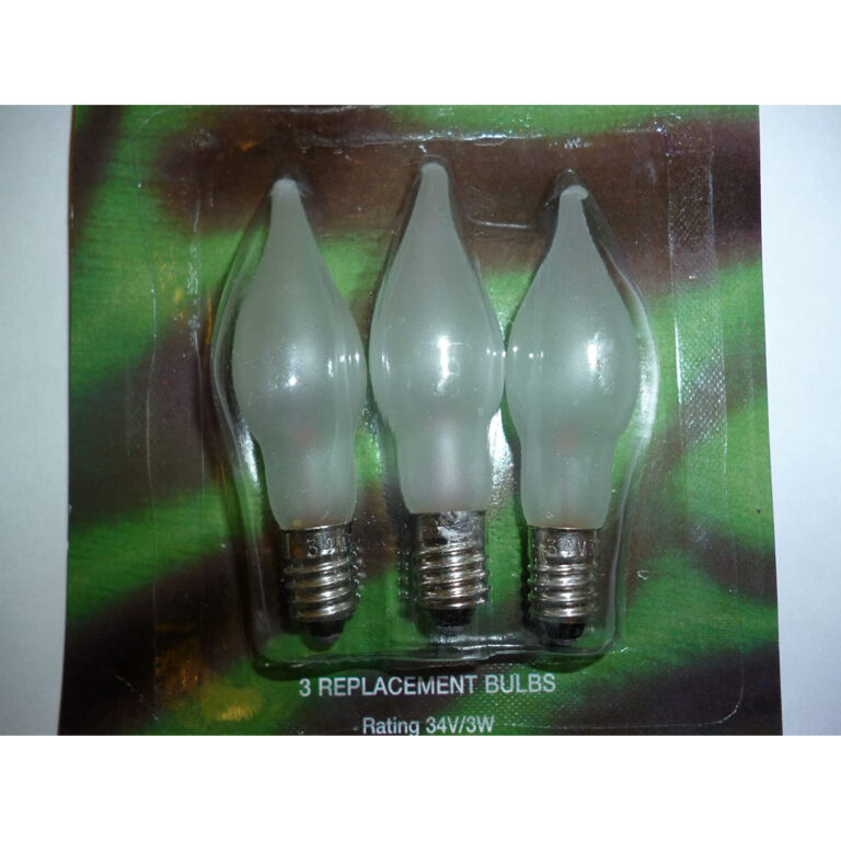 3 X E10 Replacement Screw In Frosed Candle Bulbs 34v 3w Christmas Bulbs