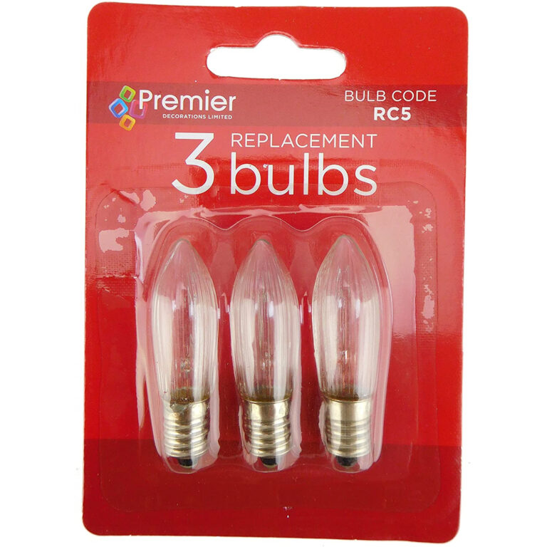 3 Replacement Light Bulbs Clear E10 Light Bulb Rating 48v 3w