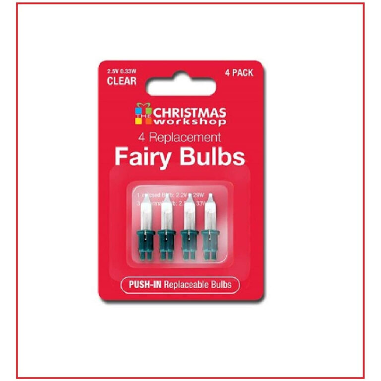 Pack of 4 replacement Fairy Light bulbs Clear push in. 2.5v 0.33w