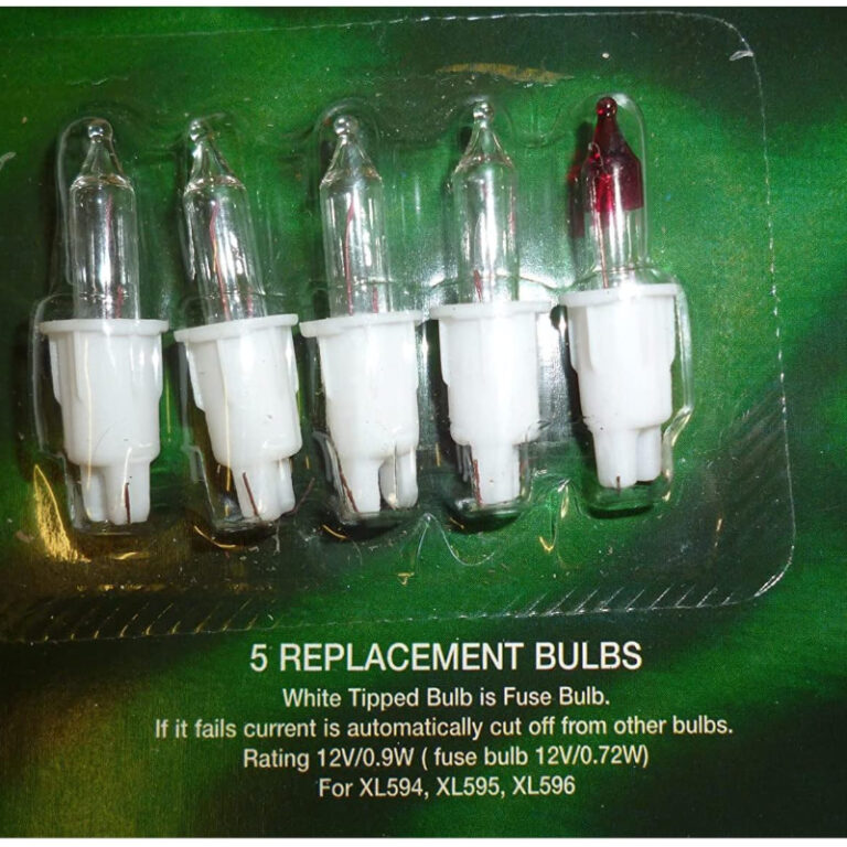 4 CLEAR PUSH IN BULB PLUS 1PC FUSE BULB 12V - 0.9W - Christmas Bulbs